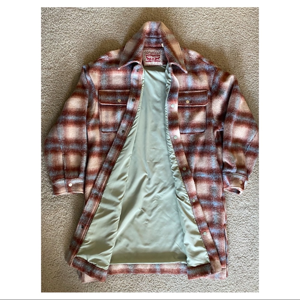 Levi’s Made & Crafted Plaid Wool Coat, Size S